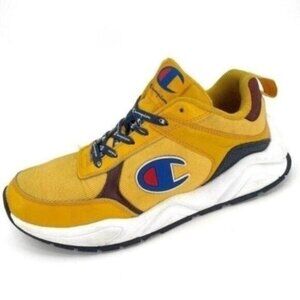 Champion Mens Yellow Suede 93 Eighteen Athletic Classic Lace Up 8 Sneakers